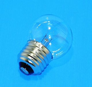 東洋通商　寸丸球　G40-110V-7W-E26　クリアー　真ちゅうベース（ニッケルメッキ）