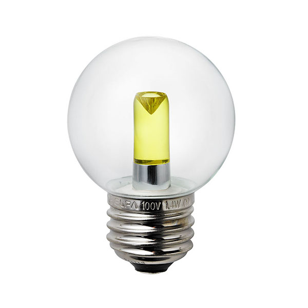 LED電球　LDG1CY-G-G274　クリアイエロー　G50　E26　1.2W　取寄せ品