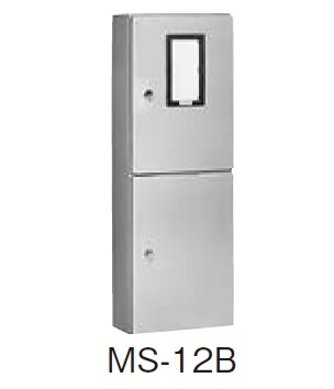 日東工業　MS-12B　ライトベージュ・MS-12BC　クリーム　引込計器盤キャビネット（水切、防塵・防水パッキン付）
