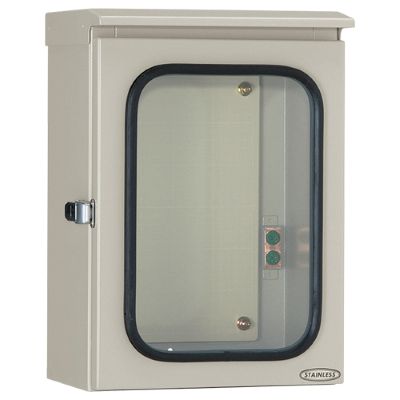 日東工業　SOW20-45　ステンレスウインドウキャビネット（屋根付）（水切、防塵・防水パッキン付）