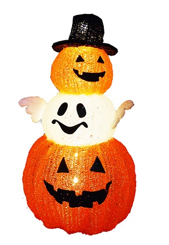 3Dハロウィン　かぼちゃ（3段）　GLPUMPKIN004　ウォームホワイト色　3Dモチーフライト