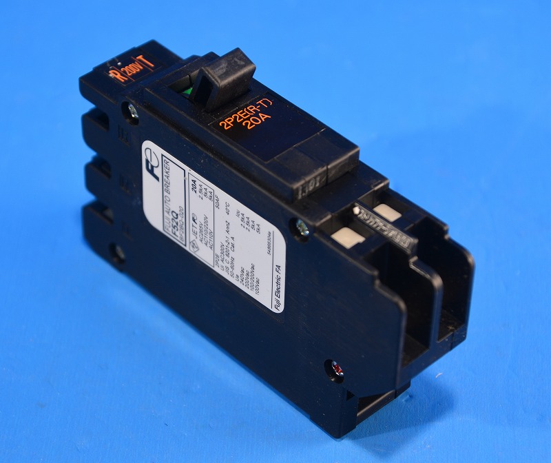 富士電機　F52Q　2P2E（R-T）20A　電灯分電盤用ブレーカ コンパクトツイン