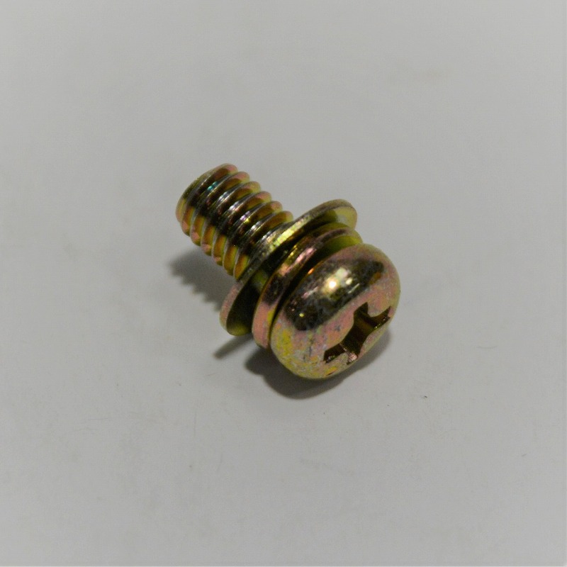 4×8　ナベ(+)小3点　【ナベP=3(薄板用・SW+JIS W組込)】　三価ホワイト　10個