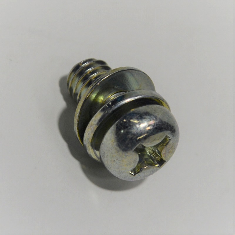6×12　(+)ナベP=4(SW+JIS小形W組込)　三価ホワイト　10個