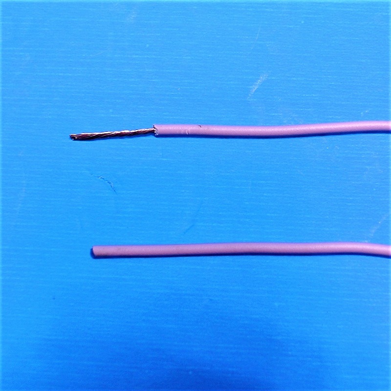 KHD　KV電線　通信機器用ビニル電線　0.5ｍ㎡(KV0.5SQ)　紫　【１m売り】