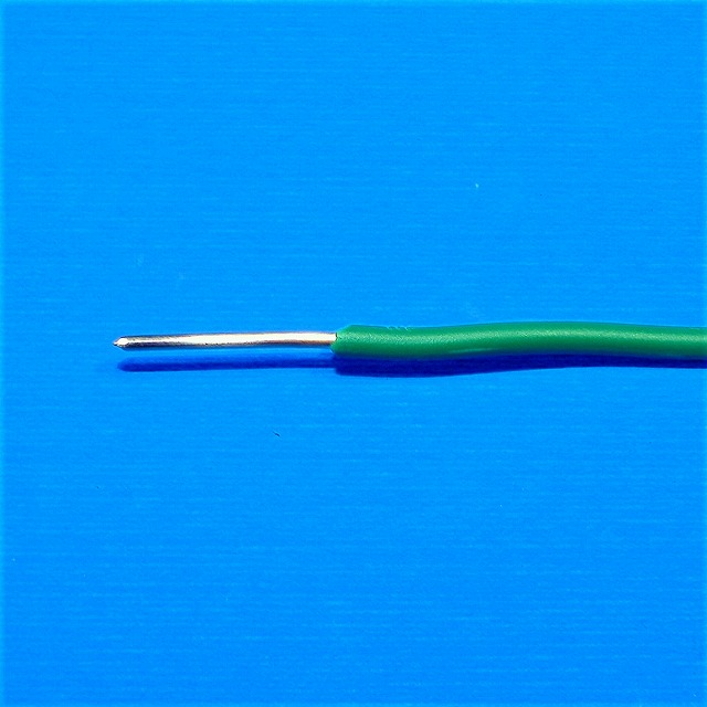 矢崎（YAZAKI)  ビニル絶縁電線　IV電線　1.6mm　緑　単線　【１M単位】