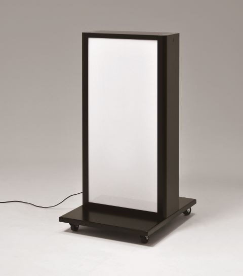 アルモード　FE467K（ブラック）　62-93　LED乳半アクリルに貼り込み仕様　LED電飾スタンド看板　【屋外・両面】
