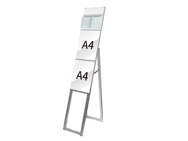 TOKISEI（常盤精工）　ELSK-A4T2K-PC　イージーリンクスタンド看板　パンフレットケース付タイプ　A4縦2片面