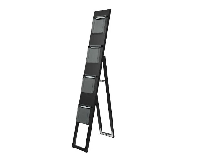 TOKISEI（常盤精工）　BELSK-4PC　ブラックイージーリンクスタンド看板　パンフレットケース付タイプ　4段片面