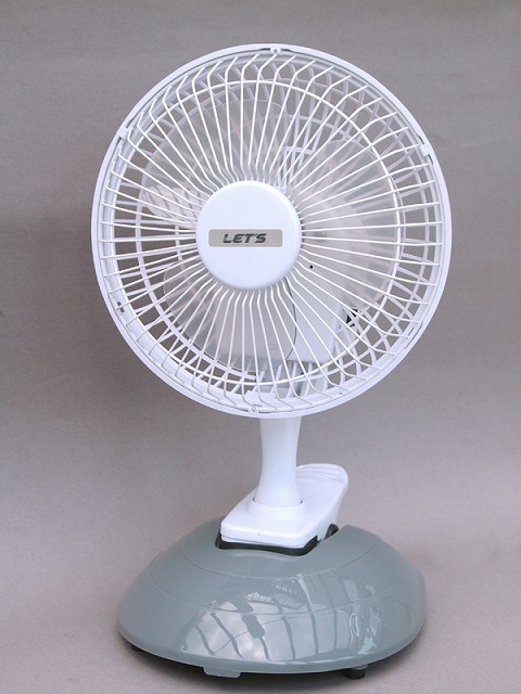 レッツコーポレーション　バッテリー扇風機　涼風一直線バッテリー　L-FAN06BA　グレー