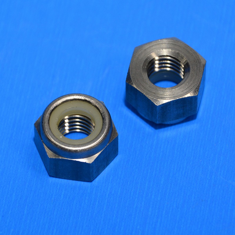 ・ナイロンナット　M10×1.5(Ⅰ)　ステンレス　六角ナイロンナット