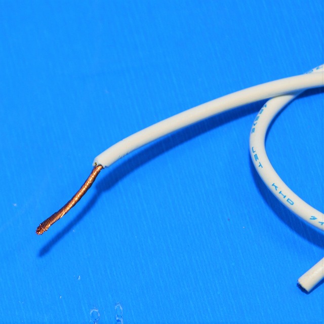 電線　S-HVSF1.25sq（SHVSF1.25）白　単心耐熱ビニルコード(105℃タイプ)　耐熱ビニルコード