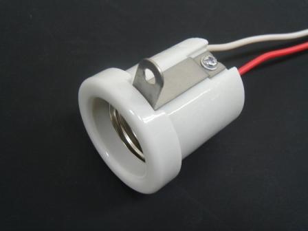 E26片耳ステン防雨ソケット【陶器】