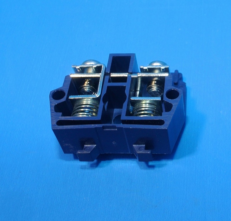 東洋技研　AT-30　ターミナルブロック　レール取付型（ネジアップ式） 青色