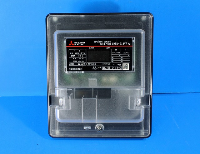 三菱電機　電子式電力量計　M2PM-S34VR　3P3W　110V　300/5A　60Hz 