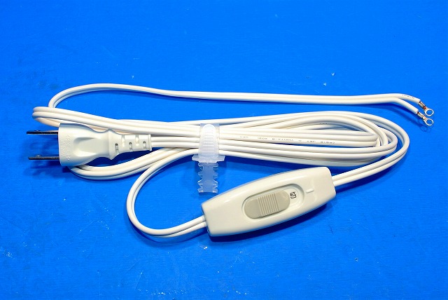電源プラグ付スイッチ付コード　ST4T-5-W　白・スライド式中間スイッチ仕様2