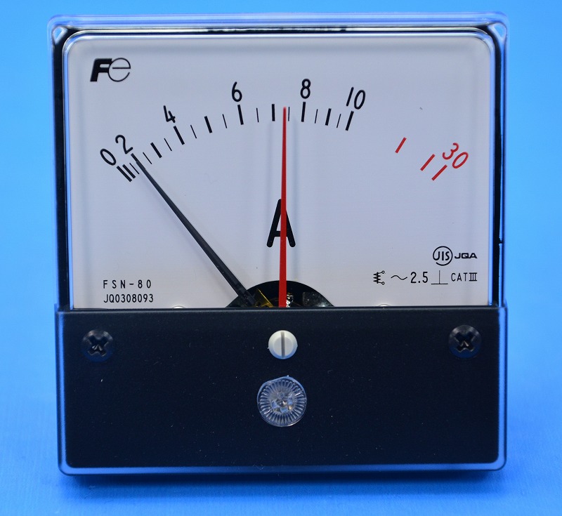 富士電機　FSN-80　10A×3R　交流電流計　（D-0404）