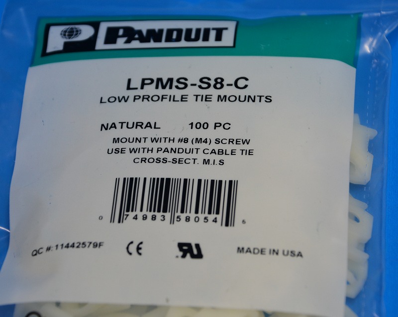 パンドウイット　LPMS-S8-C　100入　薄型固定具　長期在庫品