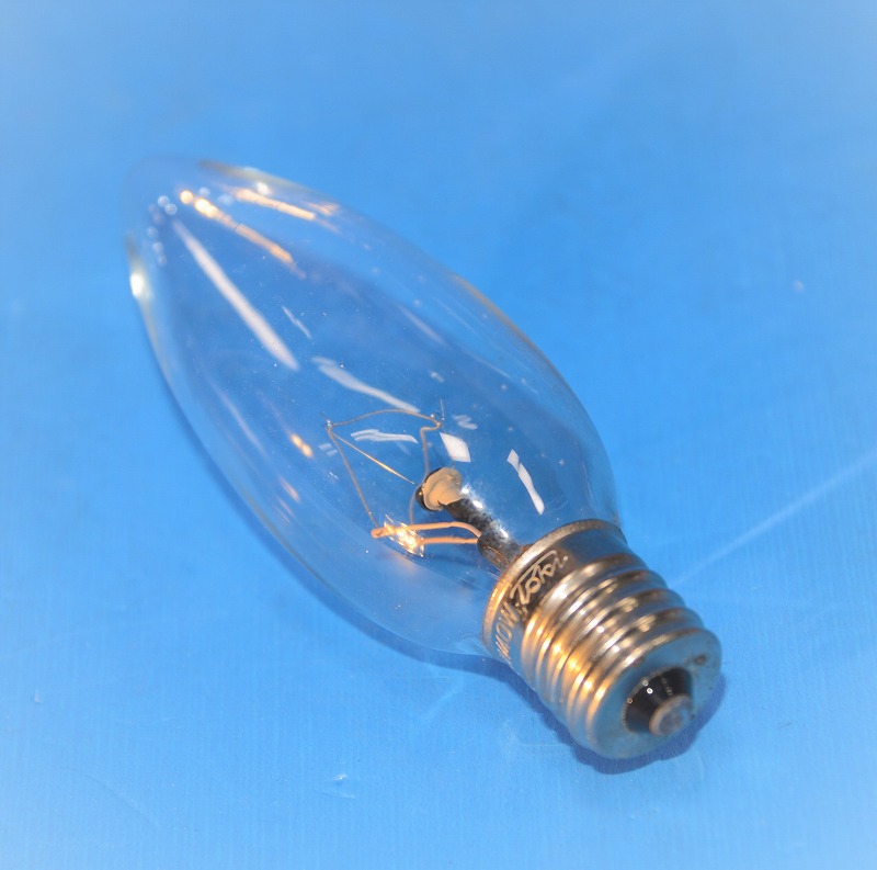 シャンデリア球　E17　110V40W　クリア　長期在庫品