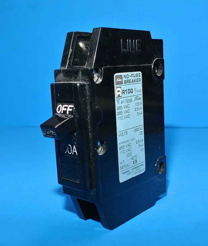 東芝　R100-1P 100A　 分電盤用遮断器（ノーヒューズサーキットブレーカ）　※箱なし