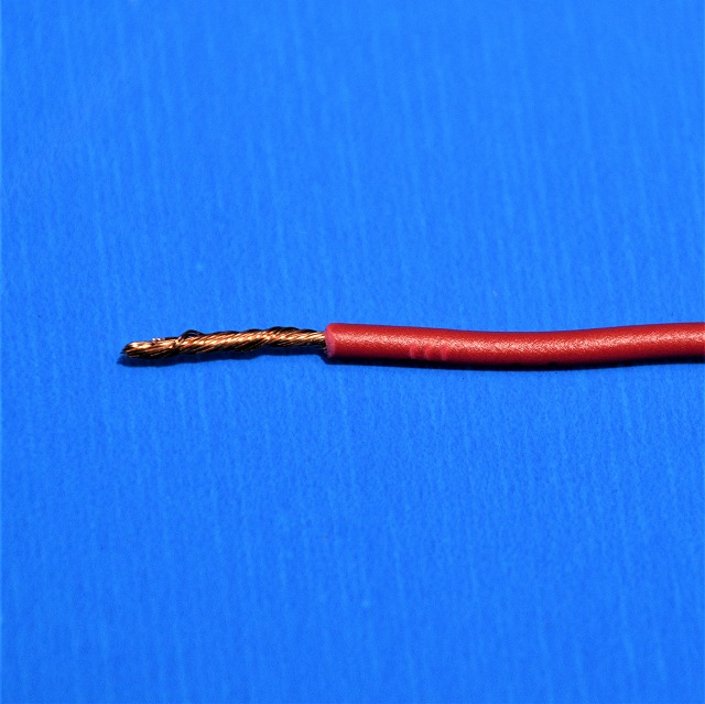 KHD　KV電線　通信機器用ビニル電線　0.75ｍ㎡(KV0.75SQ)　赤　     【１m売り】