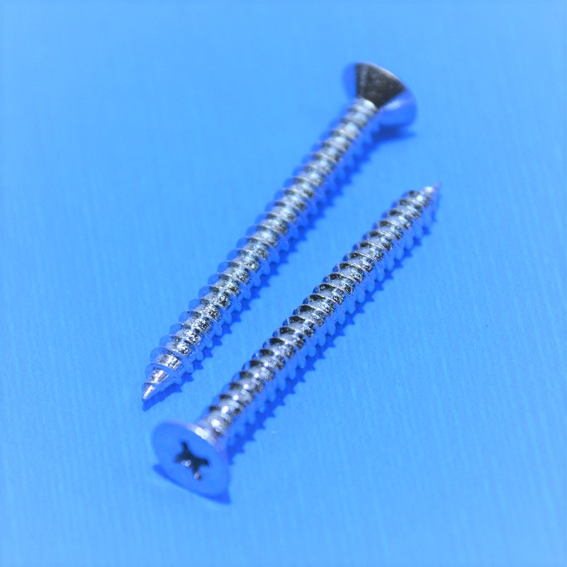 Aサラ（A皿）タッピング　4×40　100本入　ユニクロめっき（A皿+タッピング）
