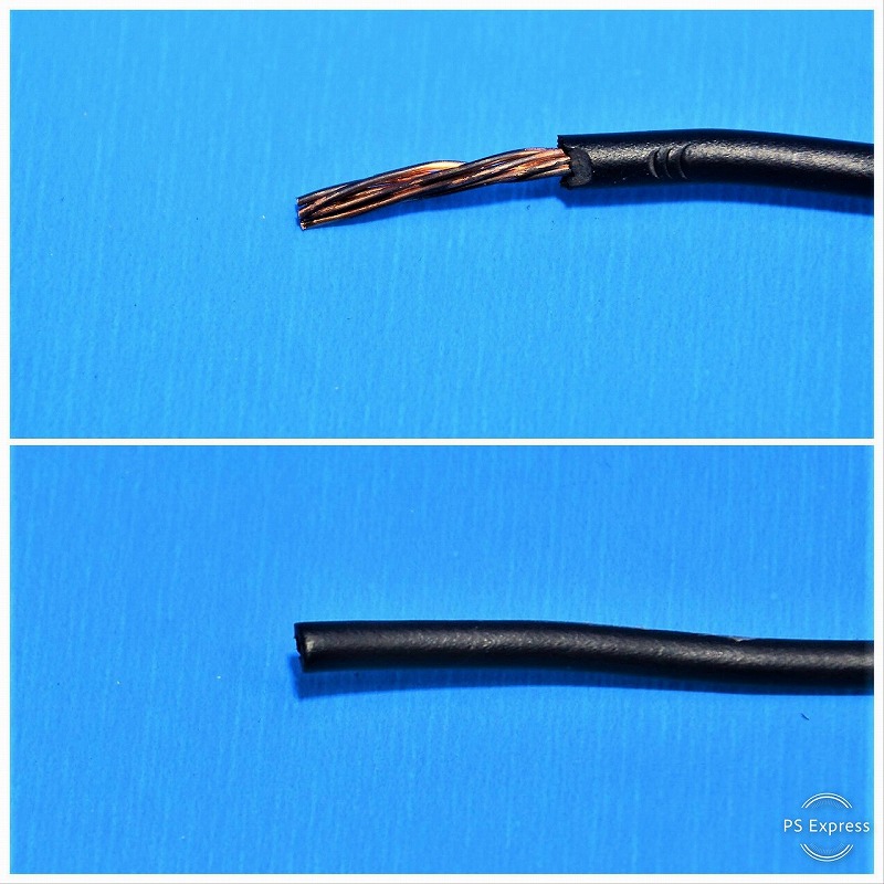フジクラ（FUJIKURA）IV電線　2.0m㎡（2SQ）より線　黒　IVビニル絶縁電線