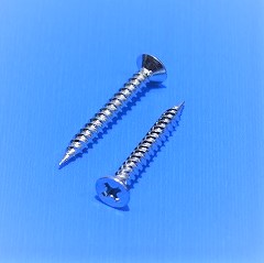 木ねじ二条サラタイプ　3.8×32mm　（2条全ネジ　プラス）ユニクロ　（144本）