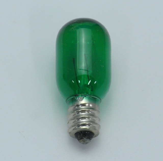 なつめ球　T20　110V7W　E12　G　グリーン　【取り寄せ商品】