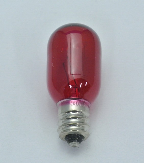 なつめ球　T20　110V10W 　E12　R　レッド　【取り寄せ商品】