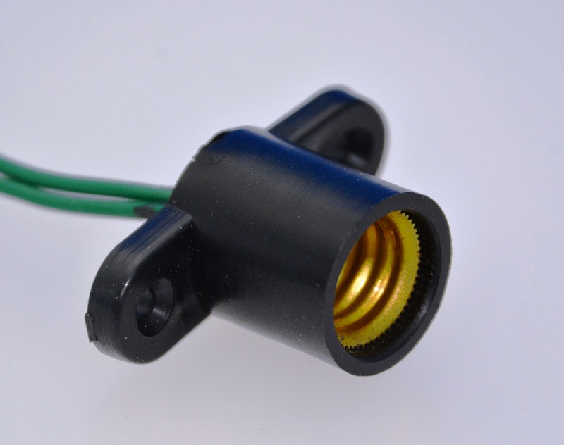E12ベース付きソケット黒　ソケットE12