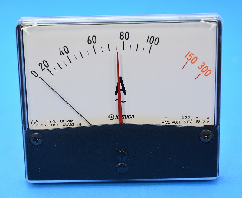 春日電機　QL120　ASK1005　電流計　パネル用計器