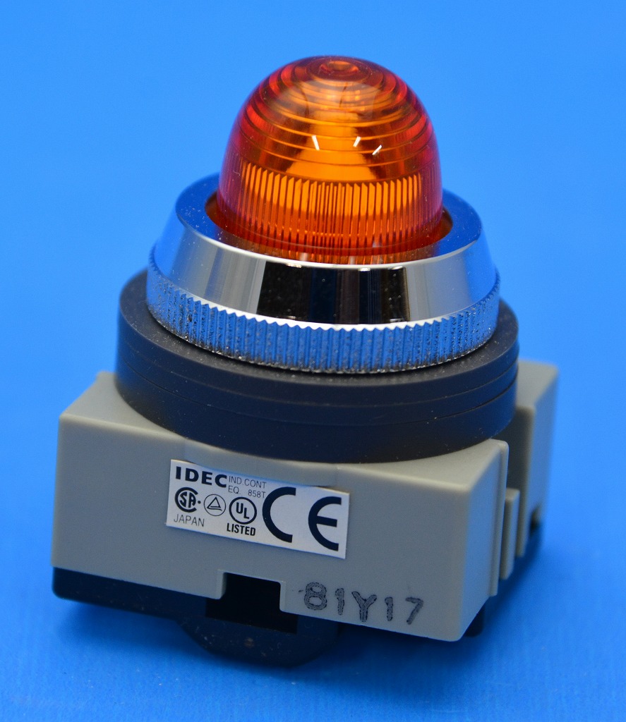 IDEC (アイデック・和泉電気)　APS122DNA　アンバー（A）　φ25 TWSシリーズ パイロットライト 丸形 LED照光 AC/DC24V