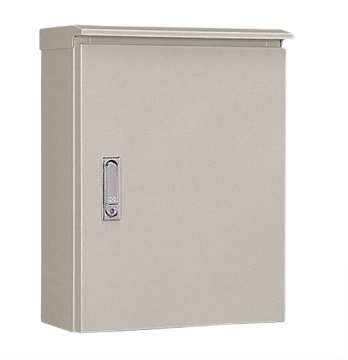 日東工業　OR16-57・OR16-57C　屋根付　屋外用制御盤キャビネット（水切構造、防塵・防水パッキン付）・鉄製基板付