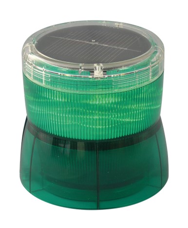 日恵製作所（NIKKEI）　VM10S-DG　緑　ニコソーラー（キャパシタ式）　ソーラー式LED回転灯　φ105