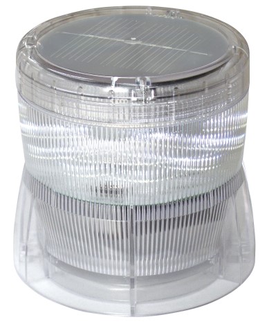 日恵製作所（NIKKEI）　VM10S-DW　白　ニコソーラー（キャパシタ式）　ソーラー式LED回転灯　φ105