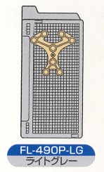 伊藤電気製作所　FL-490P-LG　ライトグレー　L字型フリープレート（ポジタン付）　位置決め機能付サイドプレート