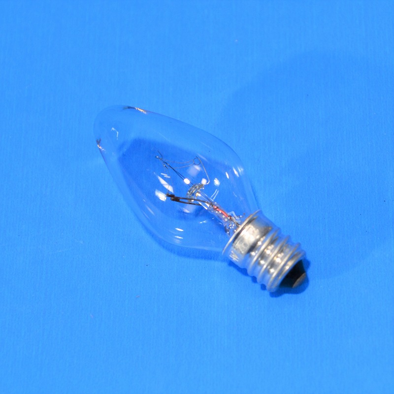 東輝（TOKI）　ろうそく球　100V5W　E12　クリア
