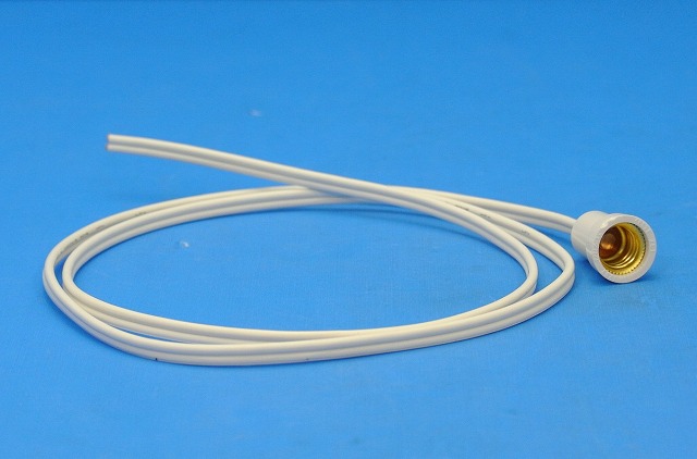 E12ソケット①　コード付　白　SO-E121-W-30/SO-E121-W-50/SO-E121-W-100　【取寄せ】E