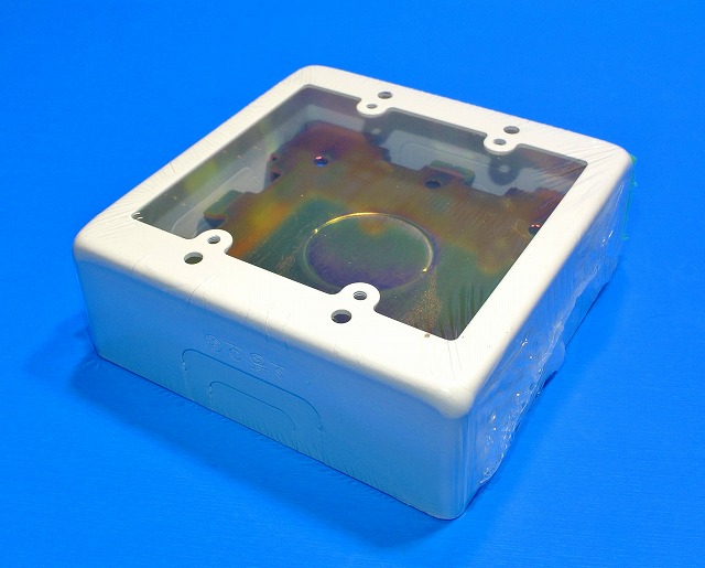 外山電気　M262（M-262）　ホワイト　2個用スイッチボックス　ワンタッチ