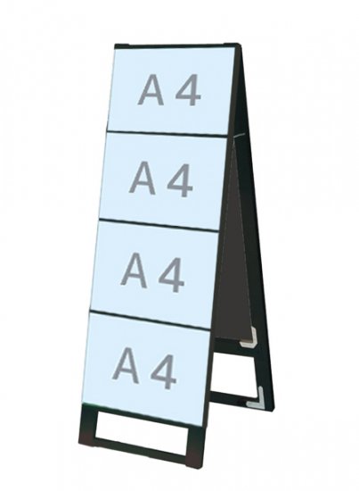 TOKISEI（常盤精工）　BCCSK-A4Y8R　ブラックカードケーススタンド看板　【A4横8両面】