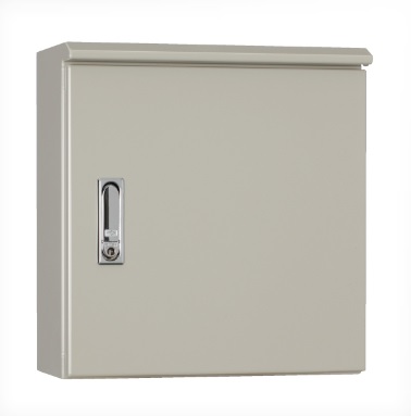 日東工業　ORZB12-34・ORZB12-34C（クリーム）　屋根付　ORZ形屋外用キャビネット（水切構造、防塵・防水パッキン付）　木製基板付