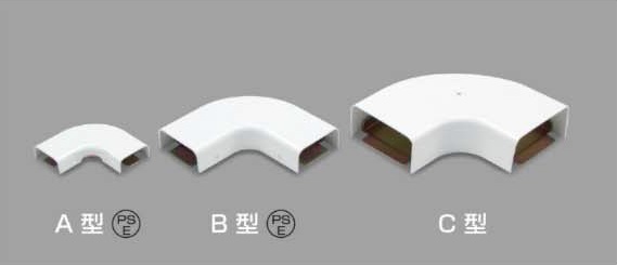 マサル工業　A1033　ミルキーホワイト　20個　フラットエルボA型　メタルモール付属品