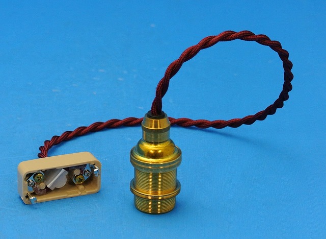 PEUN-E1710N-DR　E17金具ソケット　えんじ色コードN（ねじり電線）