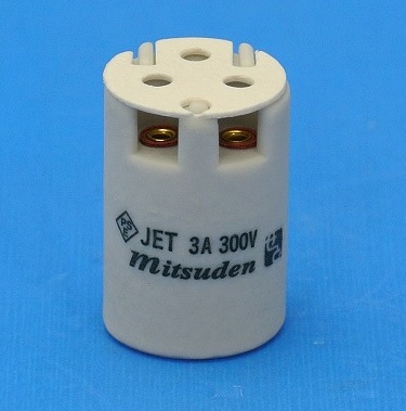 ミツバ電陶　E17-1号ランプレセプタクルソケット　E17-1号ソケット　MI-E171　絶縁ファイバー付