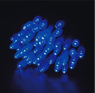 3芯LEDストリングライトVer.Ⅱ　ブルー　3B100B2　ブラックコード・100球