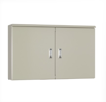 日東工業　ORZ20-1212-2・ORZ20-1212-2C　屋根付　ORZ形屋外用キャビネット（水切構造、防塵・防水パッキン付）　鉄製基板付