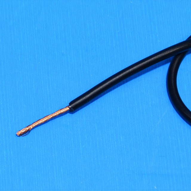 電線　S-HVSF1.25ｍ㎡（SHVSF1.25）黒　単心耐熱ビニルコード(105℃タイプ)　耐熱ビニルコード