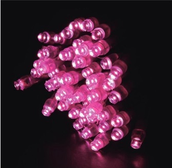 3芯LEDストリングライトRY2　3B100PI2　ピンク